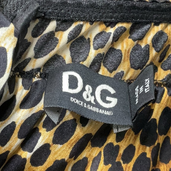 DOLCE & GABBANA RUNWAY D&G 100% Silk Leopard Print Bustier Bra Dress Size IT40 - Picture 8 of 10
